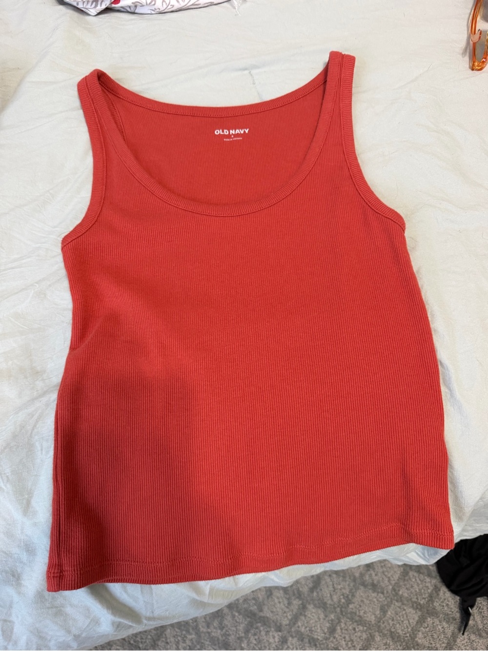 Old Navy Coral Ribbed Scoop Neck Tank